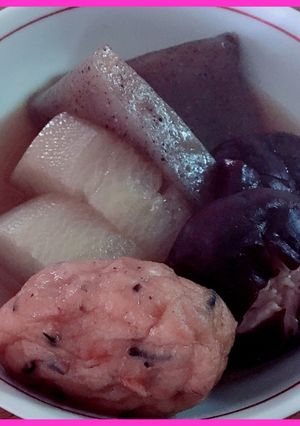 ♡大根こんにゃく椎茸の煮物-レシピのメイン写真