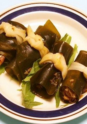 だし取り昆布の活用（缶詰にしんの昆布巻）-レシピのメイン写真