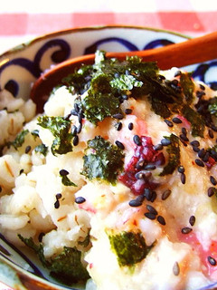 簡単味噌味◆茹でダコとろろご飯(:◎)三-レシピのメイン写真