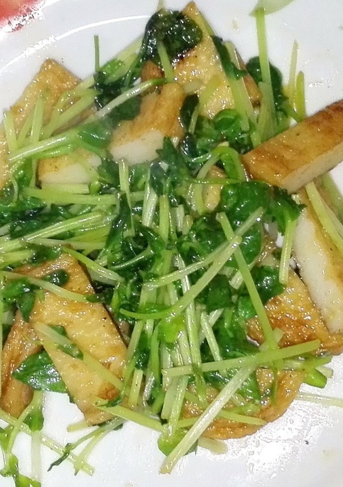シンプル！　豆苗のしょうが炒め-レシピのメイン写真