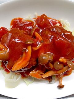 簡単なトマトソース煮込みハンバーグ-レシピのメイン写真