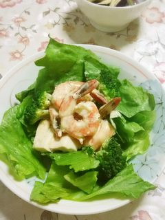 ブロッコリー海老と豆腐のヘルシー辛子和え-レシピのメイン写真