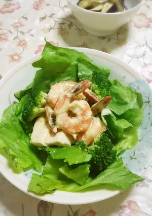 ブロッコリー海老と豆腐のヘルシー辛子和え-レシピのメイン写真