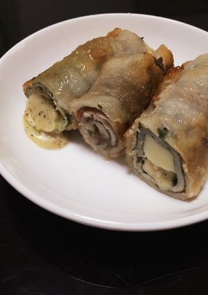 豚肉の大葉巻き-チーズと梅肉アレンジ--レシピのメイン写真