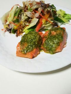 トースターでサーモンのバジル焼き-レシピのメイン写真