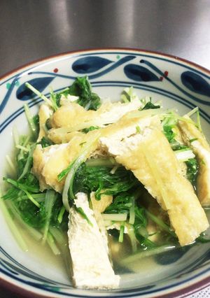 水菜と薄揚げの煮物-レシピのメイン写真