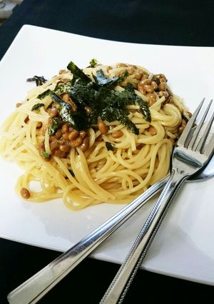 ちび家の絶品!!ねばウマ納豆パスタ-レシピのメイン写真
