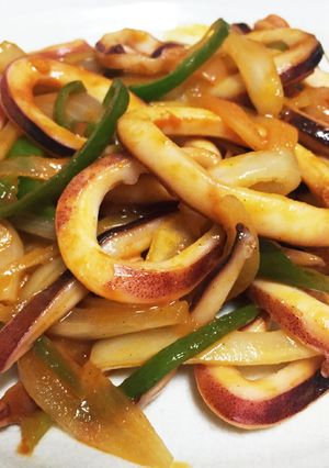 スルメイカのナポリタン風炒め-レシピのメイン写真