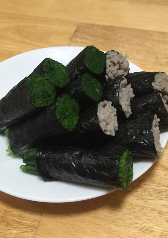 ほうれん草と蕎麦の海苔巻き-レシピのメイン写真
