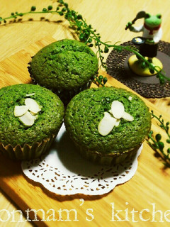 抹茶好きに捧ぐ♡ノンバター☆抹茶マフィン-レシピのメイン写真