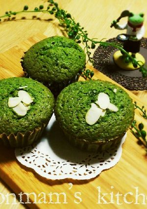 抹茶好きに捧ぐ♡ノンバター☆抹茶マフィン-レシピのメイン写真