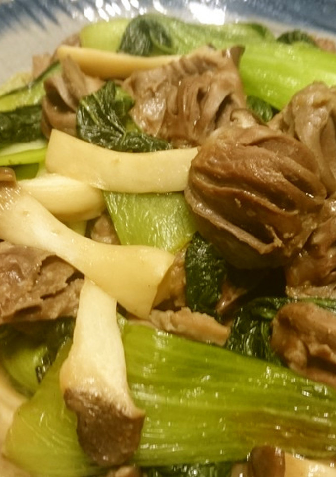 ずりと青梗菜の炒め物-レシピのメイン写真