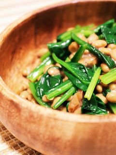 ご飯が進む!ほうれん草と納豆の梅和え-レシピのメイン写真