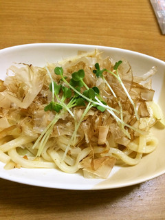 【減塩】ネギとかつお節の焼きうどん-レシピのメイン写真