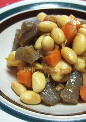 カレー風味も美味しいよ♪ツナ入り煮豆-レシピのメイン写真