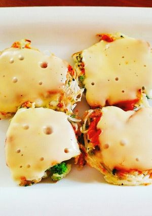 手づかみ☆ピザ風そうめんおやき-レシピのメイン写真