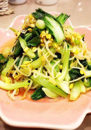 節約 もやしとチンゲン菜の塩ダレ炒め-レシピのメイン写真