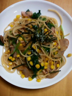 ほうれん草とツナベーコ~ンの和風パスタ-レシピのメイン写真