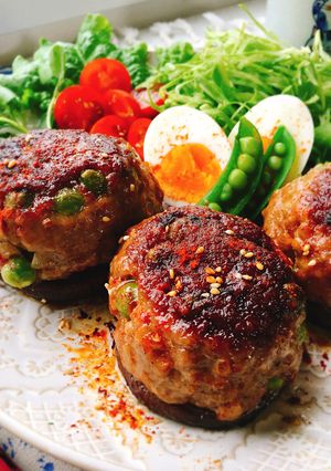 グリーンピース入り椎茸の肉詰め-レシピのメイン写真