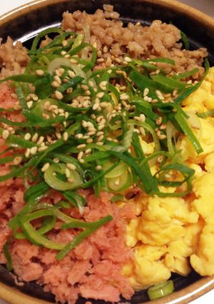 簡単！そぼろご飯de三色丼☆-レシピのメイン写真