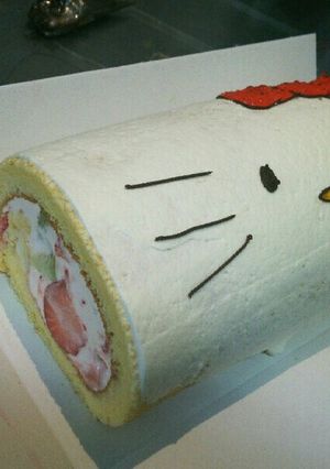 キャラクター ロールケーキ キティちゃん-レシピのメイン写真