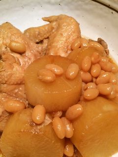手羽と大根と大豆の煮もの-レシピのメイン写真