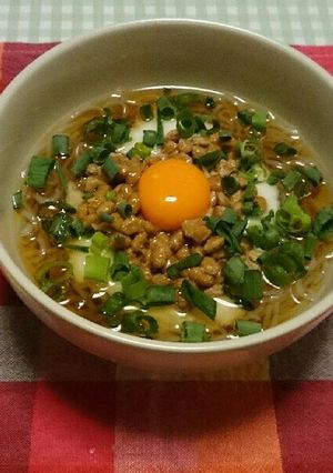 超ﾍﾙｼｰ！糸こんの納豆とろろそば-レシピのメイン写真