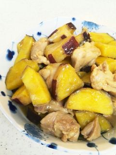 さつまいもと鶏肉の甘辛煮-レシピのメイン写真