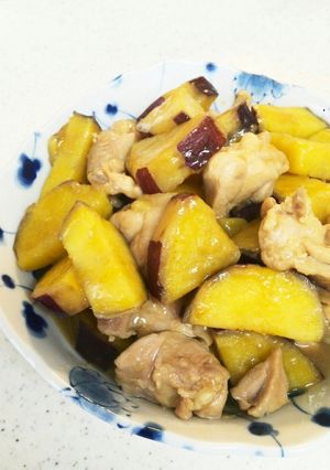 さつまいもと鶏肉の甘辛煮-レシピのメイン写真