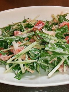 ❀簡単❀水菜とツナのサラダ-レシピのメイン写真