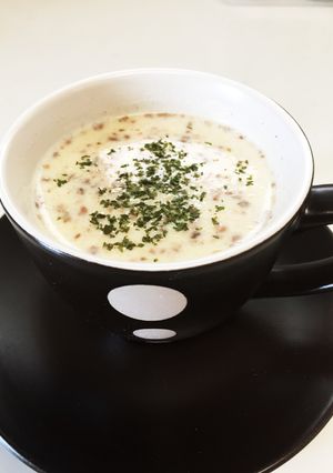 簡単♪マグカップ1つで即席☆豆乳スープ-レシピのメイン写真