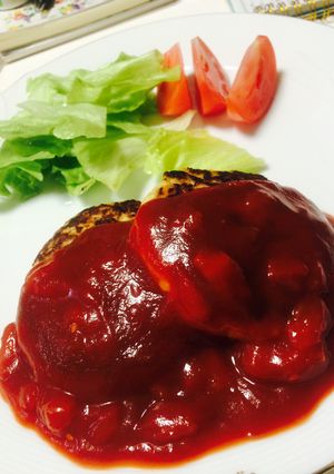 鳥挽肉と豆腐のハンバーグ-レシピのメイン写真