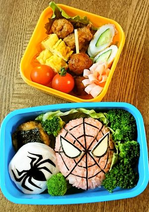 ☆遠足に！簡単スパイダーマンキャラ弁☆-レシピのメイン写真