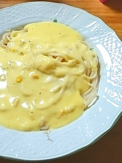 コーンクリームうどん-レシピのメイン写真