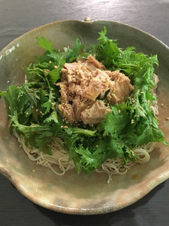 わさび菜とツナの冷やし中華風そうめん-レシピのメイン写真