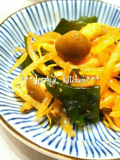 *常備菜*もやしとわかめのピリ辛ナムル-レシピのメイン写真