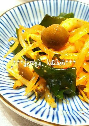 *常備菜*もやしとわかめのピリ辛ナムル-レシピのメイン写真