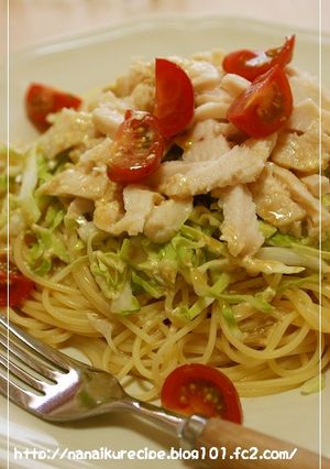 サラダチキンと野菜の彩りパスタサラダ-レシピのメイン写真