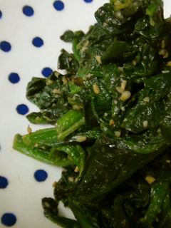 ほうれん草(冷凍)の胡麻バター炒め-レシピのメイン写真