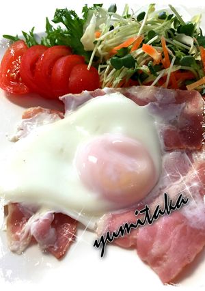 簡単ヘルシー目玉焼き-レシピのメイン写真