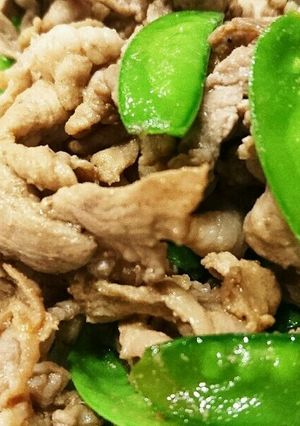 香りが◎豚肉と絹さやのニンニクバター醤油-レシピのメイン写真