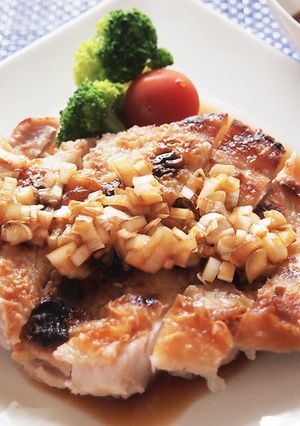 真空調理！砂糖レモンの鶏肉ネギソースがけ-レシピのメイン写真