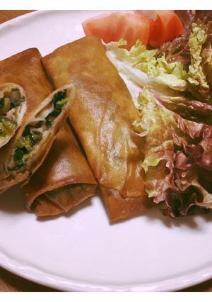 簡単！青菜のチーズとろーり春巻き♡-レシピのメイン写真