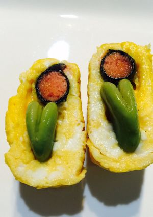 お弁当にも☆めんたいこのお花卵焼き-レシピのメイン写真