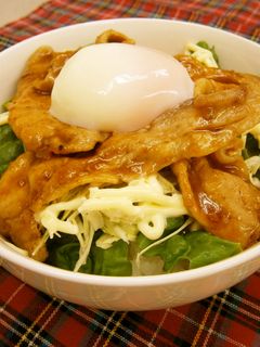 豚肉の温玉しょうが焼き丼-レシピのメイン写真