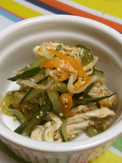ささみと三色野菜の中華サラダ風-レシピのメイン写真