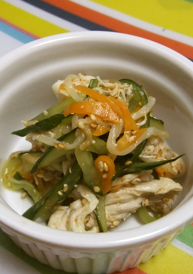ささみと三色野菜の中華サラダ風-レシピのメイン写真