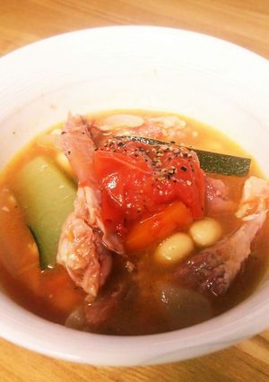 かんたん♪塩豚と野菜のトマト煮込み-レシピのメイン写真