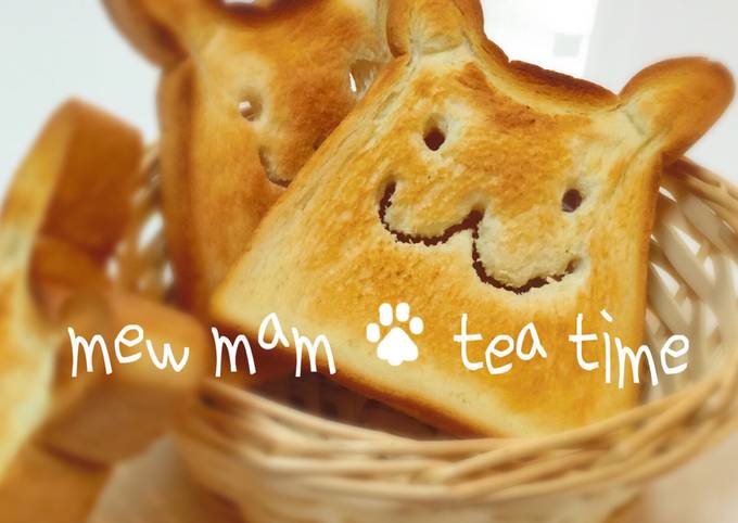 ✨トーストしてにゃ✨ねこぱん。 by mew⁂mam 【クックパッド】 簡単  