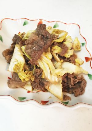 簡単！牛肉キャベツのウスターソース炒め-レシピのメイン写真